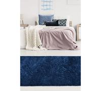Melrose Super Soft Venus Shaggy Snuggly Plain Navy X-Large Area Rug 200/290Cm