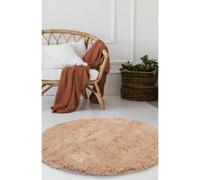 Homemaker Soft Washable Rug Champagne 100Cm Circle, Gold