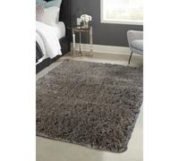 Melrose Super Soft Washable Shaggy Grey Area Rug 060/100Cm