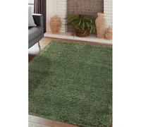 Melrose Venus Shaggy High Pile Sage Green Medium Area Rug 080/150Cm