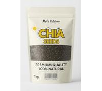 Mel's Kitchen Chia Seeds 1kg - 100% Natural, Premium Quality | High in Fibre, Omega-3 & Protein | Product of Paraguay | Packed in the UK