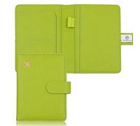 Melsbrinna Premium Leather Passport Holder Covers Case, Waterproof Rfid Blocking Travel Wallet Passport Holder with Pen Holder, Cute Passport Book for Women/Men, Grass green, Travel