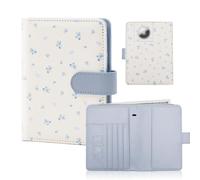 Melsbrinna Rfid Passport Holder for Travel women/Men, Cute Passport Wallet Rfid Blocking Card Slots, Rfid Passport Cover/CaseTravel Wallet, Passport Book Holder, floral blue a, Cute