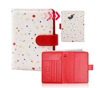 Melsbrinna Rfid Passport Holder for Travel women/Men, Cute Passport Wallet Rfid Blocking Card Slots, Rfid Passport Cover/CaseTravel Wallet, Passport Book Holder, apple red a, Cute