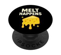 Melt Happens Funny Cheese Lover Food Pun PopSockets Adhesive PopGrip