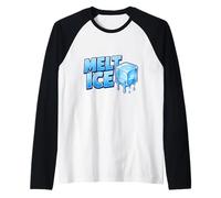 Melt Ice Climate Change Global Warming Slogan Raglan Baseball Tee