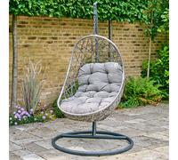meltan outdoor egg chair in pebble grey