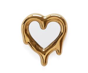 Melted Heart Mirror Gold
