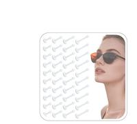 Melteine Clear Piercing Retainers, 40 Pcs 4 Sizes Clear Earrings for Sports Work Surgery Acrylic Push Top Piercing Retainers Flat Back Plastic Stud Earrings for Women Men