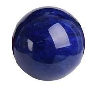Melting Blue Crystal Quartz Ball Statue Stone Ornament for Healing/Divination/Home FengShui Decoration,120mm/4.7in Gemstone Stone