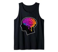 Melting Brain Vaporwave Brainrot Psychedelic Art Tank Top