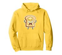 Melting Butter Toast Funny Breakfast Panic Cartoon Pullover Hoodie