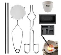 Melting Casting Kit - Crucible Graphite Torch Casting Molds - Crucible Kit | for Silver Copper Aluminum Iron Jewelry Weights Smelting Refining Home Craft