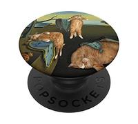 Melting Cats in the Dessert Classical Art Clocks Watches PopSockets PopGrip: Swappable Grip for Phones & Tablets
