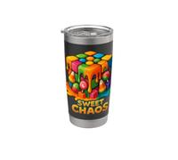 Melting Cube Madness Sweet Chaos Color Explosion Stainless Steel Insulated Tumbler