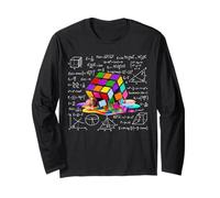 Melting Cube Speed Cubing Costumes Vintage Puzzle Youth Math Long Sleeve T-Shirt