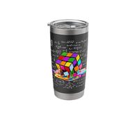 Melting Cube Speed Cubing Costumes Vintage Puzzle Youth Math Stainless Steel Insulated Tumbler