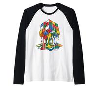 Melting Cube Speed Cubing Puzzle Funny Competitive Vintage Raglan Baseball Tee