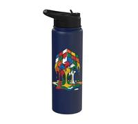 Melting Cube Speed Cubing Puzzle Funny Competitive Vintage Stainless Steel Insulated Water Bottle