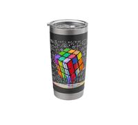 Melting Cube Speed Cubing Tee Vintage Puzzle Youth Math Boys Stainless Steel Insulated Tumbler