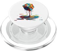 Melting Cube Speed Cubing Vintage Puzzle Youth & Math Lovers PopSockets PopGrip for MagSafe