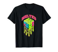 Melting Cube Speed Cubing Vintage Puzzle Youth Math T-Shirt