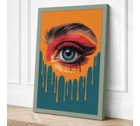 Melting Eye in Motion Modern Canvas Wall Art Print 18x12 Inch (46 x 30 cm)