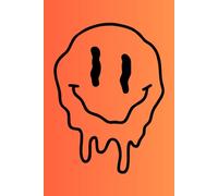 Melting Face Emoji Orange Fade Journal 6 X 9 Inches Wide Rule Notebook