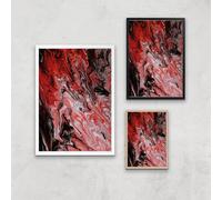 Melting Fire Giclee Art Print - A2 - White Frame