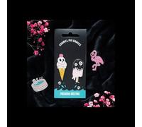 Melting Ice Cream Skull Enamel Pin Badge Set