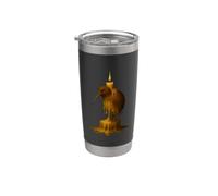 Melting Kiwi Candle Surreal Art Stainless Steel Insulated Tumbler