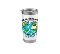 Melting Planet: Time to Cool Down Global Warming Stainless Steel Insulated Tumbler