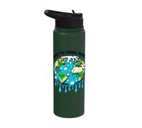 Melting Planet: Time to Cool Down Global Warming Stainless Steel Insulated Water Bottle