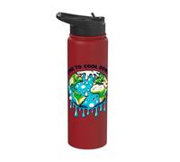 Melting Planet: Time to Cool Down Global Warming Stainless Steel Insulated Water Bottle