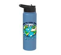Melting Planet: Time to Cool Down Global Warming Stainless Steel Insulated Water Bottle