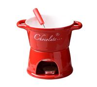 Melting Pot - Handmade Cheese Melter Mug for, Date Night Portable Melting Pot with, Fork Easy Use Dessert Tool, Ceramic Cheese Fondue Set, Compact Appetizer Accessory for Couples and Family Gathering
