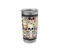 Melting Skulls Pattern Abstract Skeleton Chaos Skull Stainless Steel Insulated Tumbler