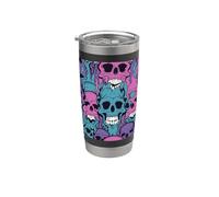 Melting Skulls Pattern Abstract Skeleton Chaos Skull Stainless Steel Insulated Tumbler