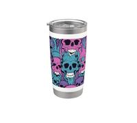 Melting Skulls Pattern Abstract Skeleton Chaos Skull Stainless Steel Insulated Tumbler