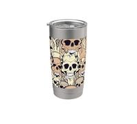 Melting Skulls Pattern Abstract Skeleton Chaos Skull Stainless Steel Insulated Tumbler