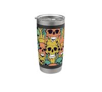 Melting Skulls Pattern Abstract Skeleton Chaos Skull Stainless Steel Insulated Tumbler