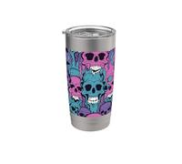 Melting Skulls Pattern Abstract Skeleton Chaos Skull Stainless Steel Insulated Tumbler