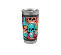 Melting Skulls Pattern Abstract Skeleton Chaos Skull Stainless Steel Insulated Tumbler
