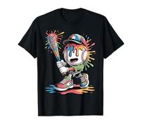 Melting Slime Sprinkle Baseball Mascot with Bat T-Shirt