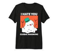 Melting Snowman Global Warming Conservationist Premium T-Shirt