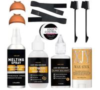 Melting Spray Wig Lace Bond Adhesive for Extensions - Natural Finishing Hold Edge Protect Kit for Front Closure