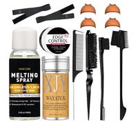 Melting Spray Wig, Lace Melting and Holding Spray Glue, Melting Spray for Lace Wigs Natural Finishing Hold Protect Edge Kit, Lace Bond Adhesive Spray Wig Melting Spray for Closure Front Extensions