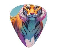 Melting Tiger Wzywhj Prints Abs Guitar Picks 12 Piece, Easy Grip Uke Picks For Your Bass, Ukulele, Acoustic Or Electric Guitar
