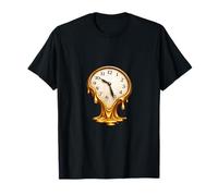 Melting Time Clock Surreal Concept Illustration T-Shirt