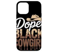 Melting Typography Stacked Western Hat Black Cowgirl Case for iPhone 12 mini
